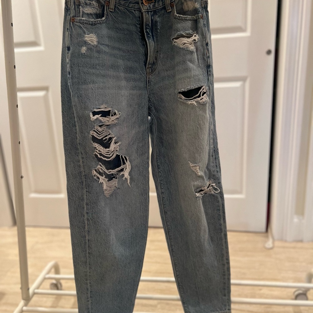 Distressed Blue Women's Jeans